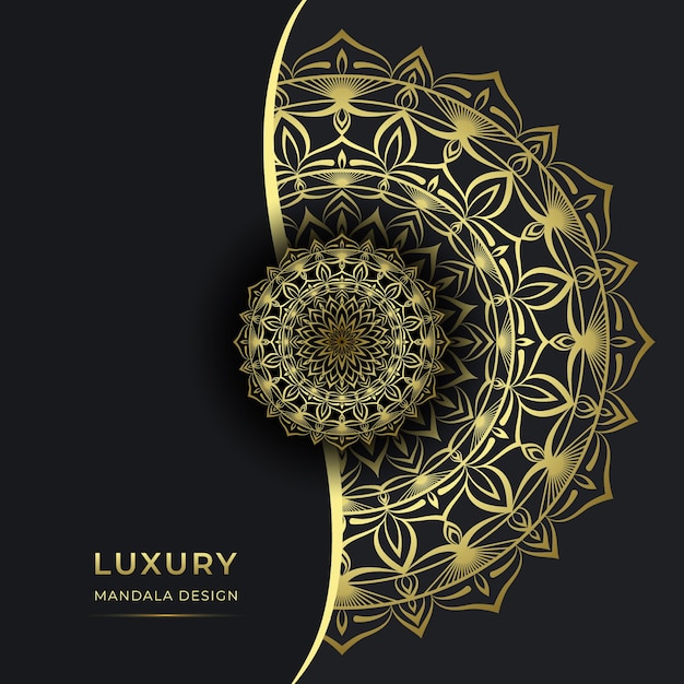 Mandala ornamental de luxo design de fundo premium vector