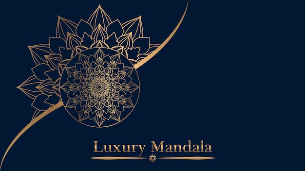 Mandala ornamental islâmica luxuosa com fundo colorido