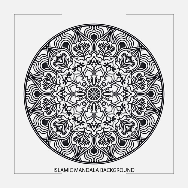Mandala padrão de símbolo de luxo cor de design islâmico design de vetor grátis