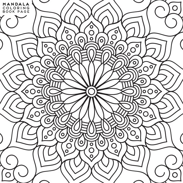 Mandala para colorir ilustração