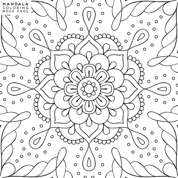 Mandala para colorir ilustração