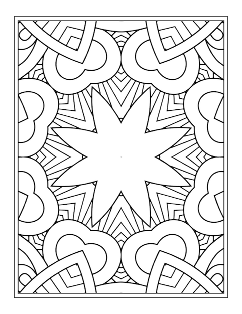 Vetor mandala para colorir livro