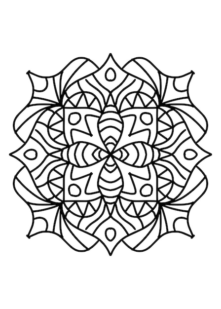 Mandala para colorir página adulta