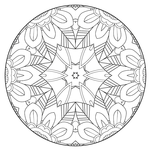 Mandala para colorir para adultos e crianças mandala para colorir padrão de mandala para colorir