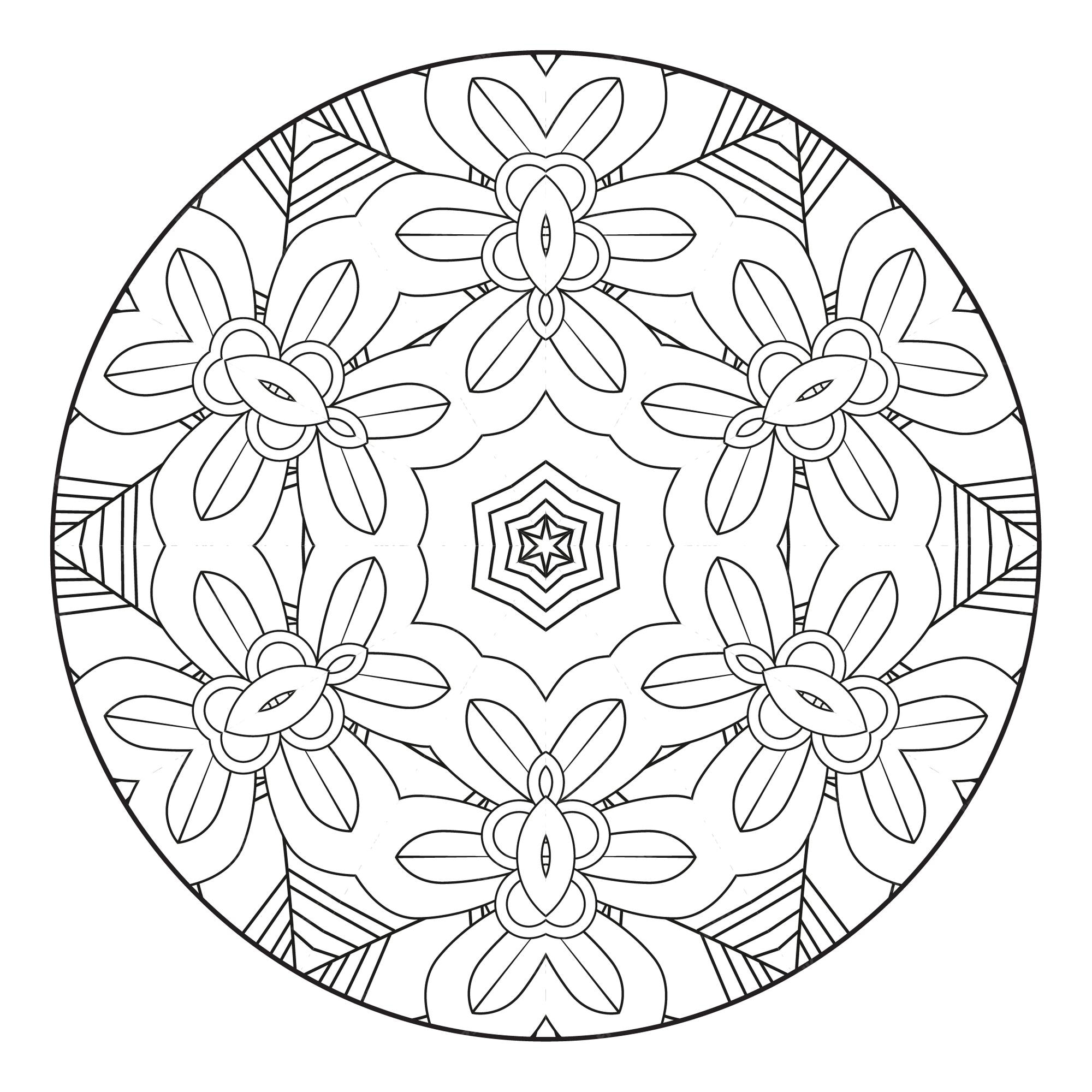 Mandala para colorir para adultos e crianças mandala para colorir padrão de  mandala para colorir