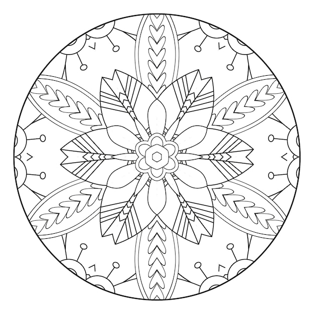 Mandala para colorir para adultos e crianças mandala para colorir padrão de  mandala para colorir