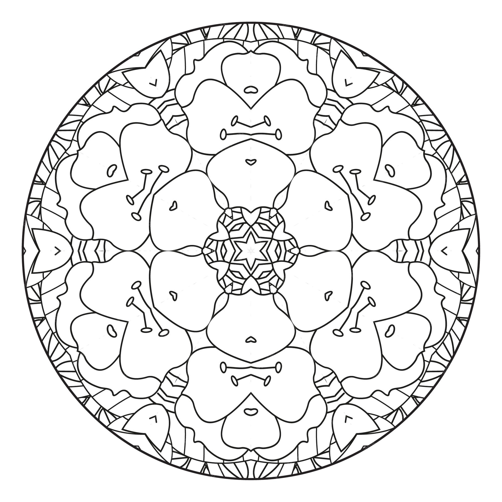 Mandala para colorir para adultos e crianças mandala para colorir padrão de  mandala para colorir