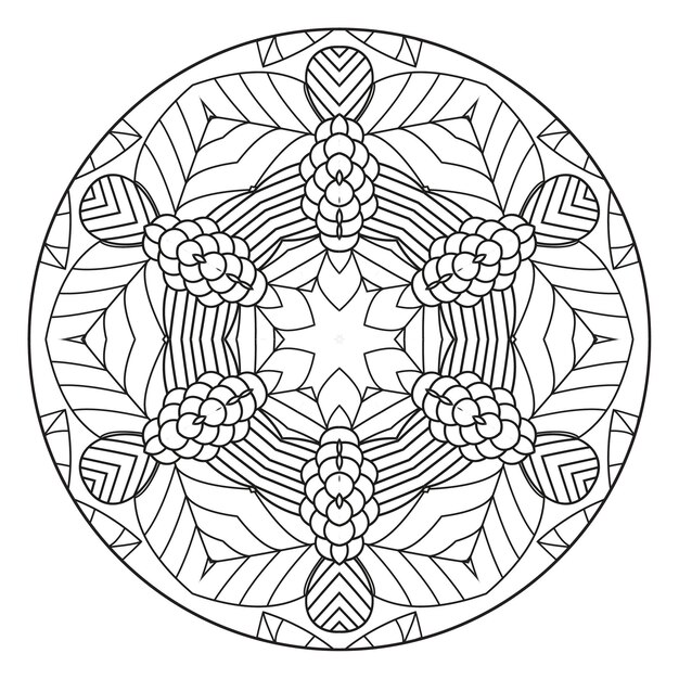 Mandala para colorir para adultos e crianças mandala para colorir padrão de mandala para colorir