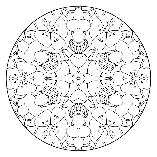 Mandala para colorir para adultos e crianças mandala para colorir padrão de  mandala para colorir