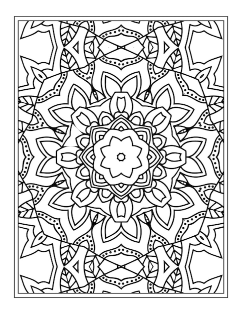 Mandala para colorir para adultos mandala background com padrão floral