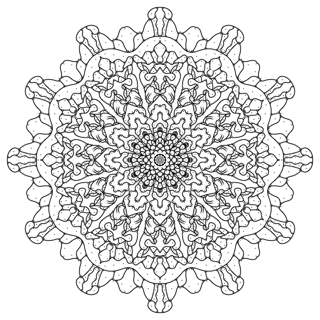 Mandala para colorir. vector mandala eps e imagem