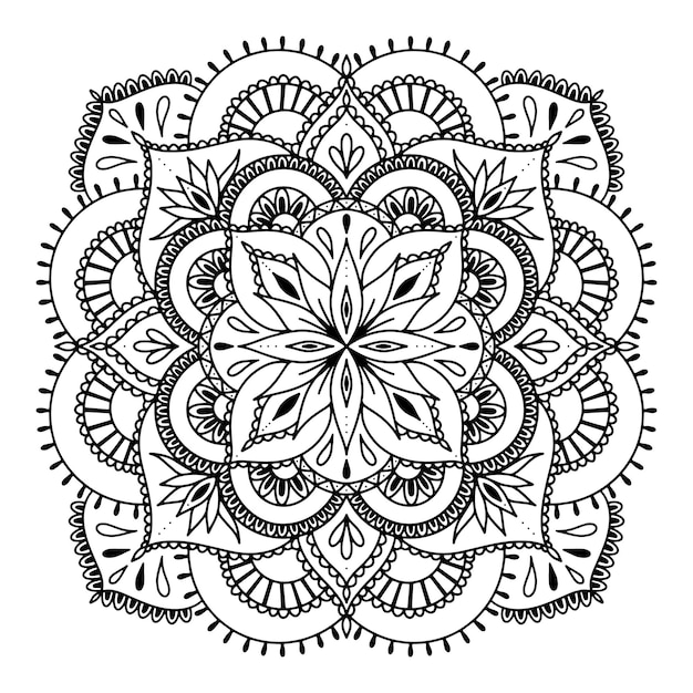 Mandala para henna mehndi tatuagem decoração livro de coloração ornamentos redondos decorativos étnicos