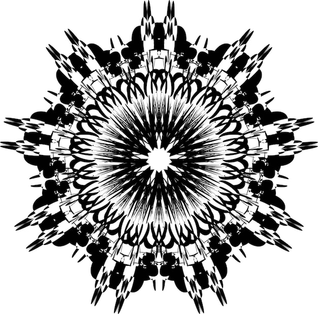 Mandala preta ornamentada