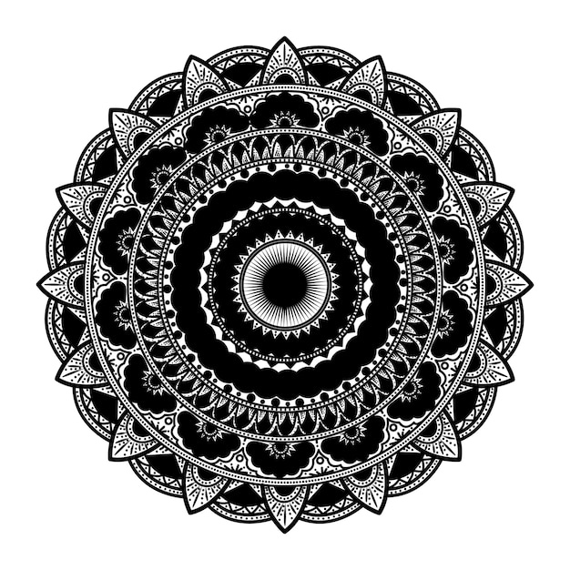 mandala preto e branco