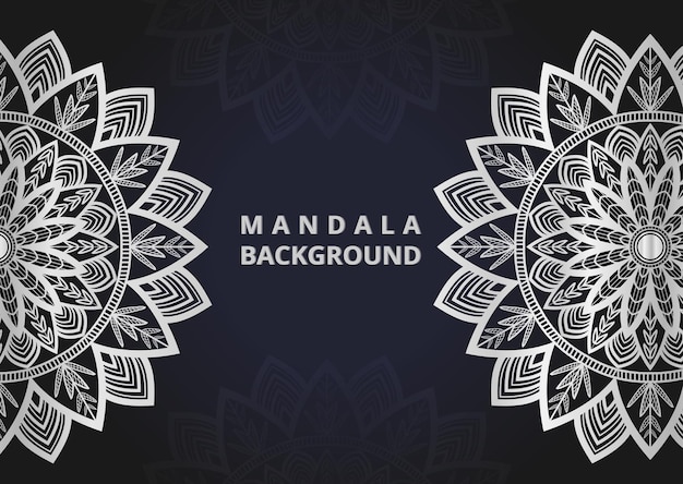 Vetor mandala seamless pattern background design silver color mandala background design premium mandala