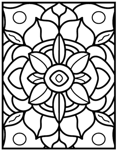 Mandala simples para colorir com padrões fáceis e simples de mandala para crianças ou adultos