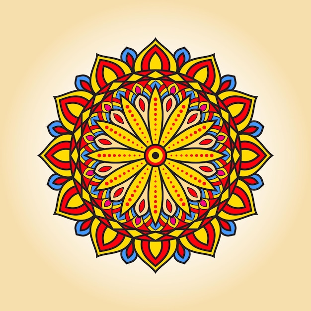 Mandalas coloridas para colorir ornamentos redondos decorativos