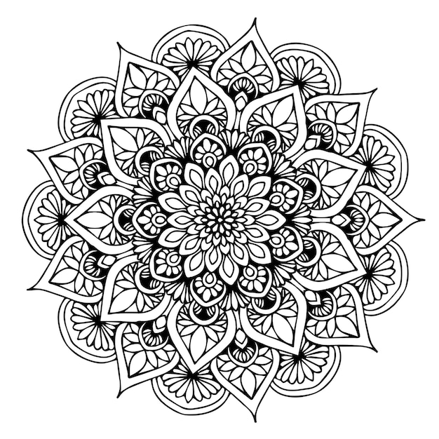 Desenho de Mandala flor para Colorir  Mandala, Desenho de mandala, Flores  para colorir