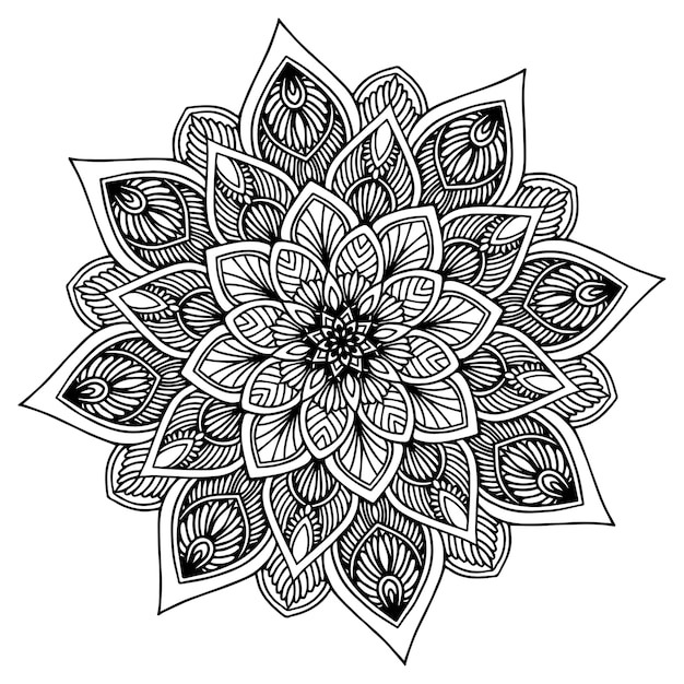 Vetor mandalas para colorir livro