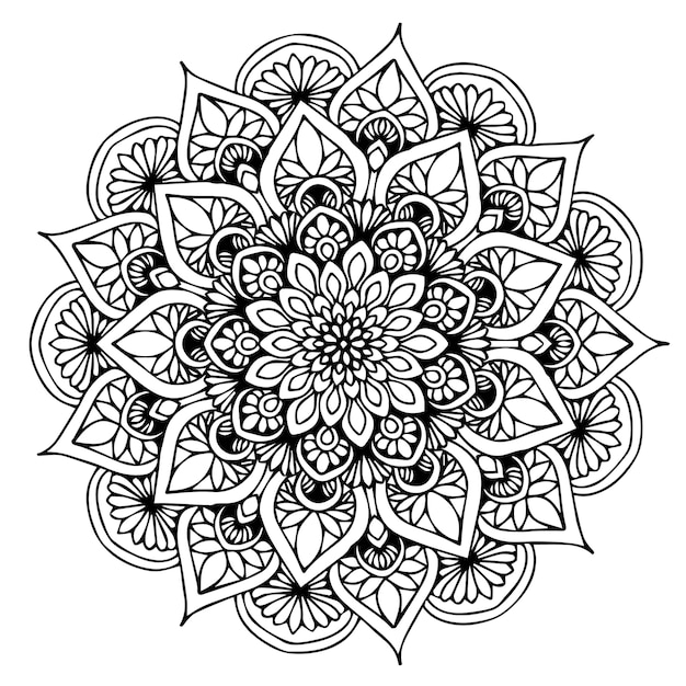 Vetor mandalas para colorir livro