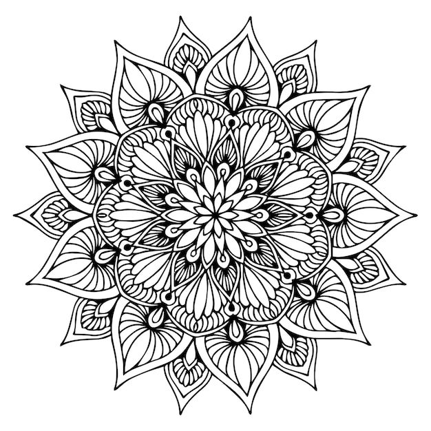 Vetor mandalas para colorir livro