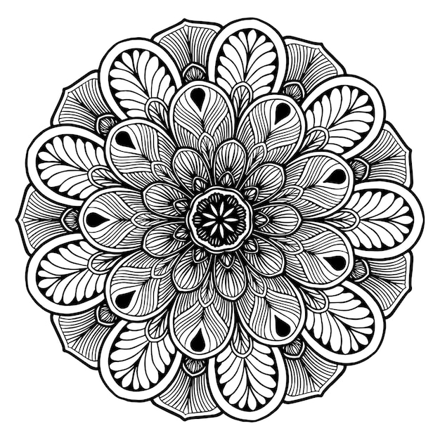 Vetor mandalas para colorir livro