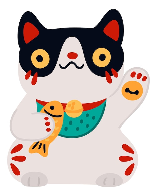 Maneki neko brinquedo japonês fofo, lembrança tradicional