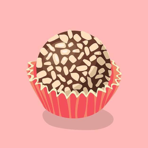 Manteiga de amendoim brigadeiro gourmet vector