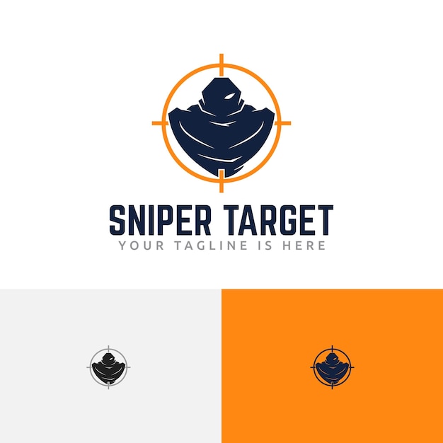 Vetor manto de atirador alvo círculo caçador logotipo do jogo de guerra