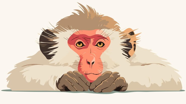 Vetor manuseio de macacos em bali habitat natures beauty capture