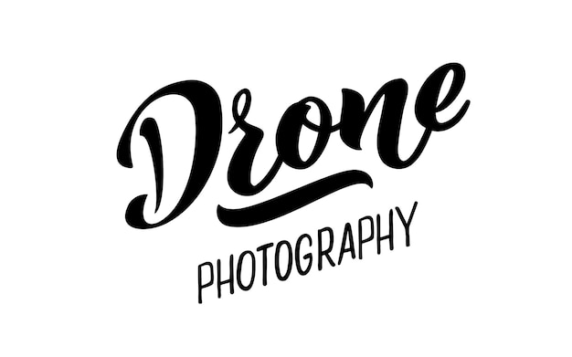 Mão de desenho vetorial de fotografia drone para logotipo de cartão de visita de site de projetos voando