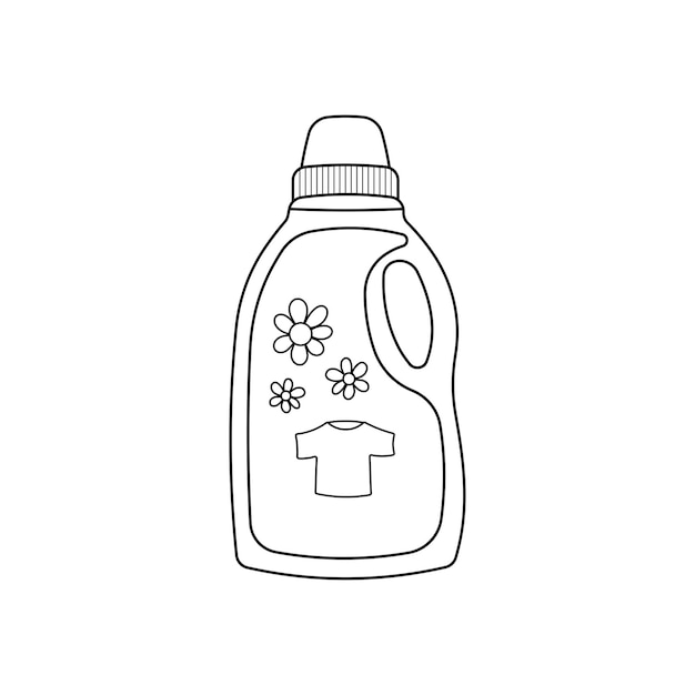Mão desenhada cartoon vetor ilustração detergente ícone em estilo doodle