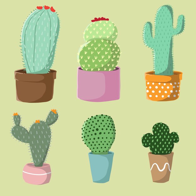 Cactos Em Um Potenciômetro De Flor Planta Da Casa - Cacto Imagem Linear Dos  Cactos Para Colorir Ilustração do Vetor - Ilustração de flor,  potenciômetros: 136493211