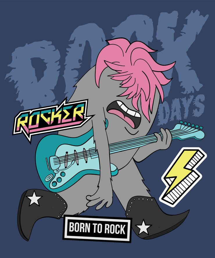 Vetor mão desenhada cool vector design de monstro para impressão de camisa de t