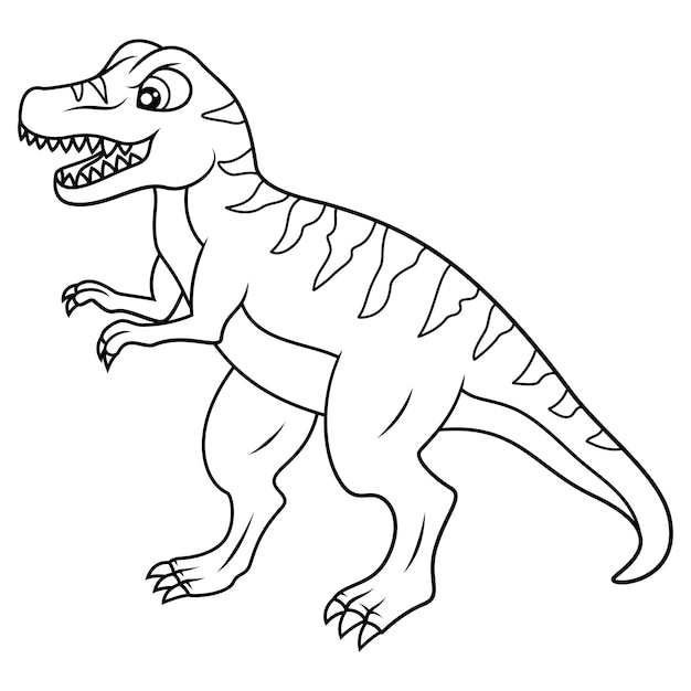 Ilustração Do Livro De Colorir Dos Desenhos Animados Velociraptor Royalty  Free SVG, Cliparts, Vetores, e Ilustrações Stock. Image 66653279