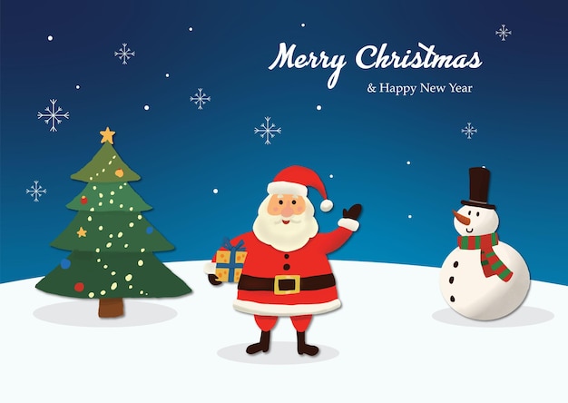 mão desenhada fundo de natal de papai noel