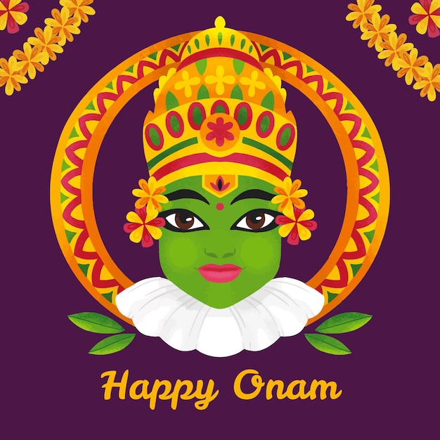 Mão desenhada ilustração onam