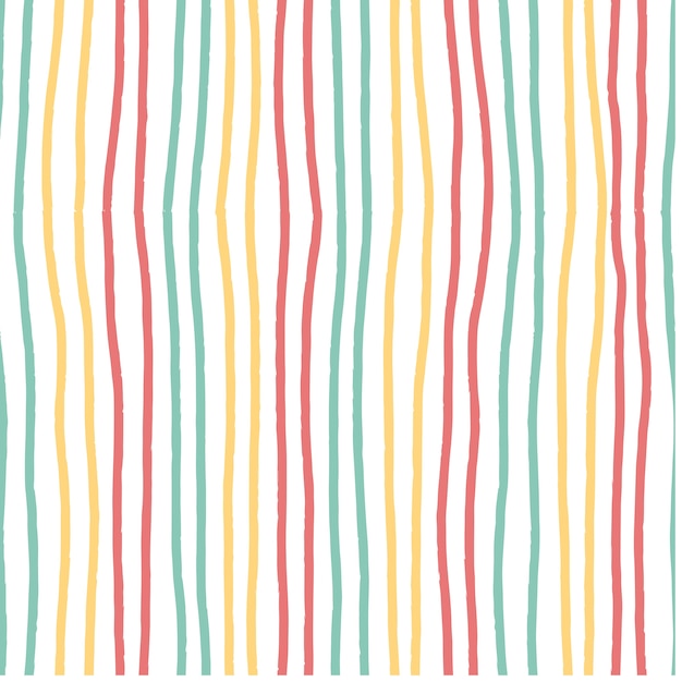mão desenhada padrão de faixa horizontal vintage suave cor pastel sem costura