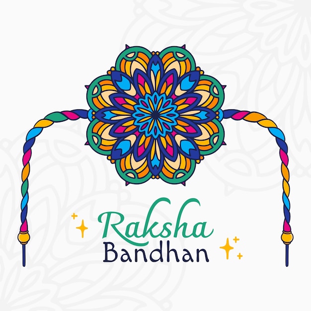 Mão desenhada raksha bandhan ilustração