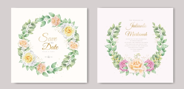 mão elegante desenho convite de casamento design floral