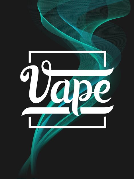 Vetor mão-extraídas fundo de letras vape.