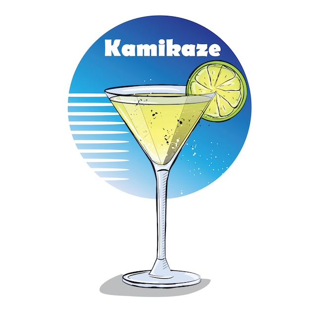 Mão ilustrações desenhadas de cocktail.