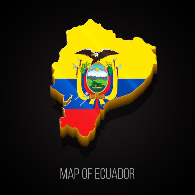 Vetor mapa 3d do equador