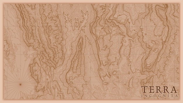 Mapa antigo em relevo abstrato da terra