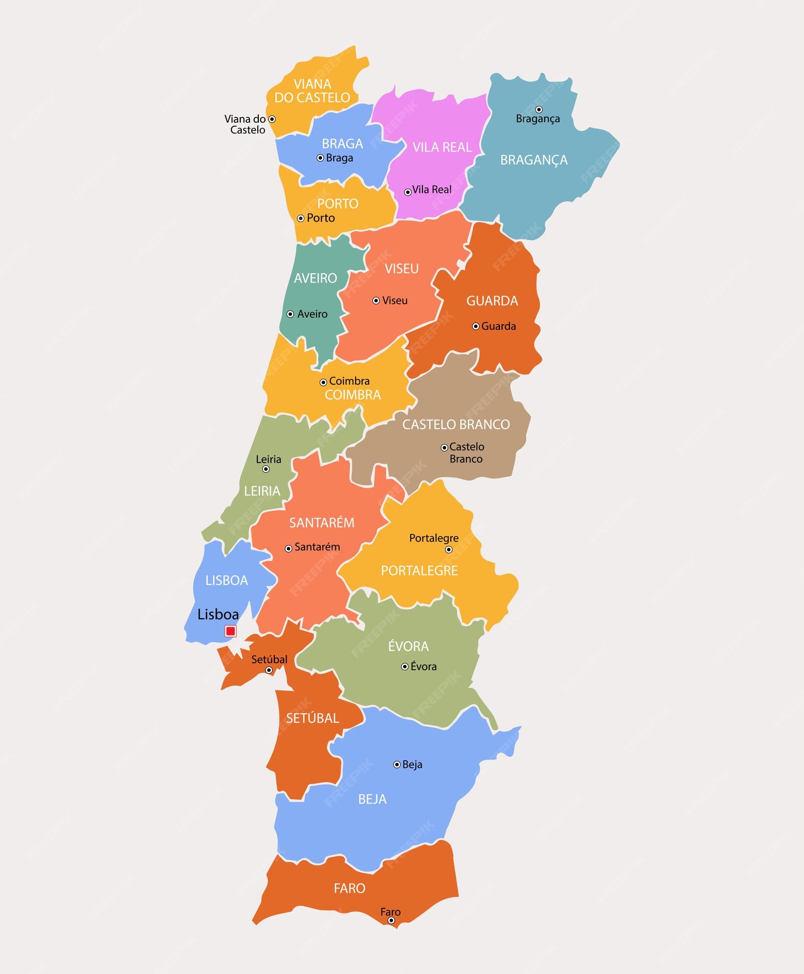 Mapa de Portugal