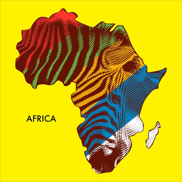 Vetor mapa da áfrica