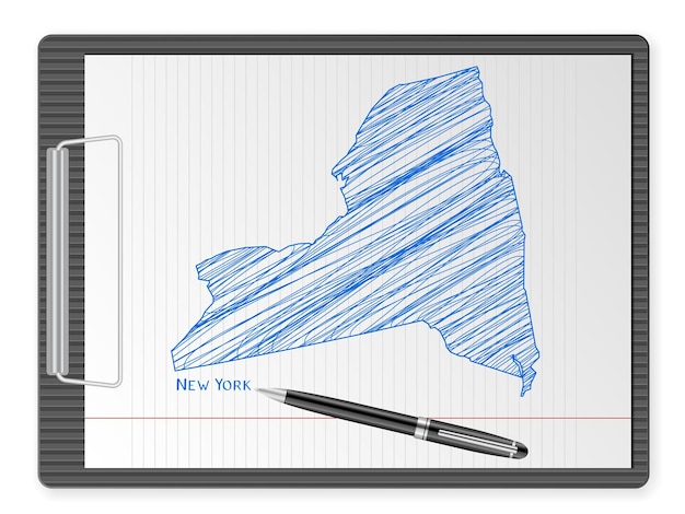 Vetor mapa da área de transferência de nova york