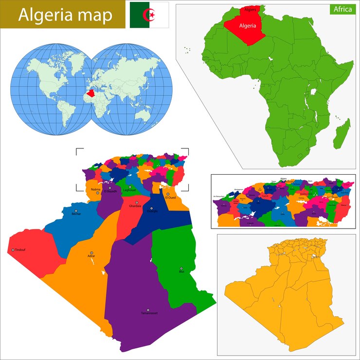 Vetor mapa da argélia