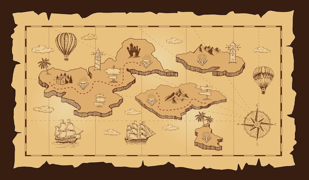 Mapa da Aventura da Ilha do Tesouro