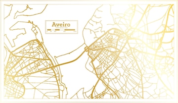 Aveiro mapa distrito de portugal ilustração vetorial